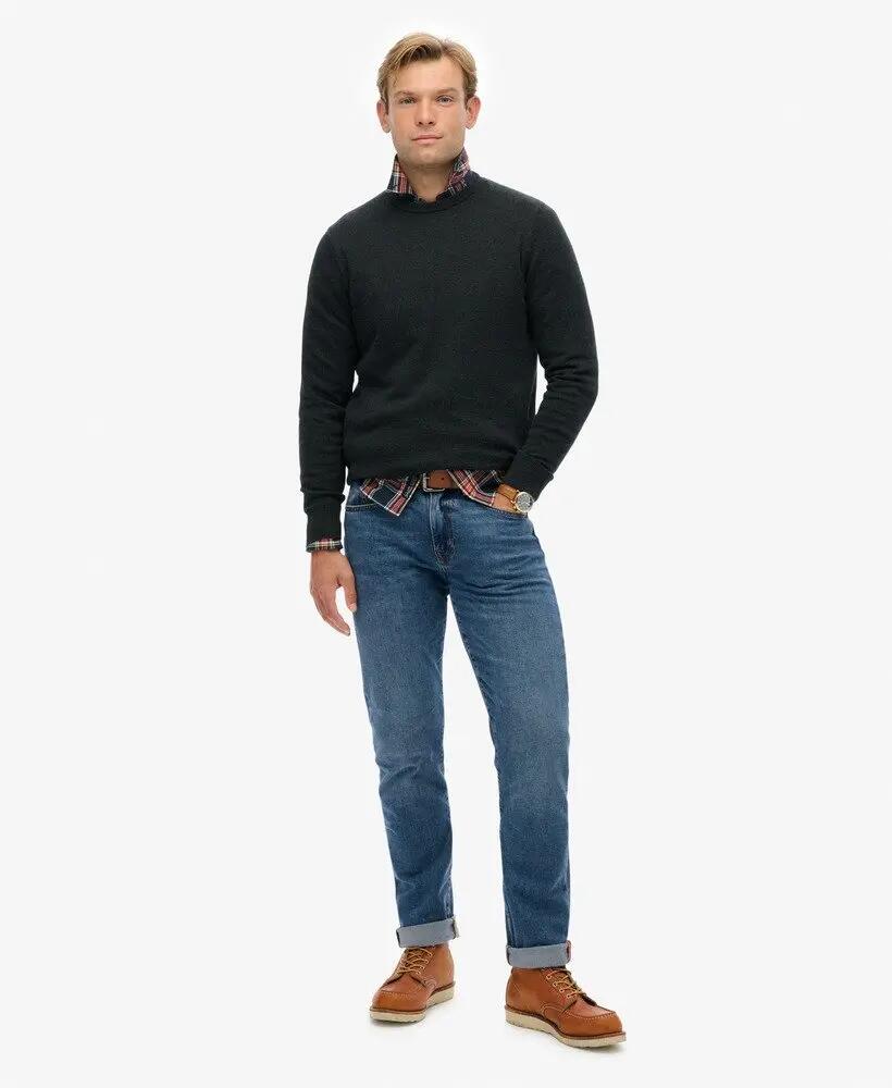 superdry Essentials Cotton Jumper – Camisão em algodão orgânico, corte relaxed 3/6
