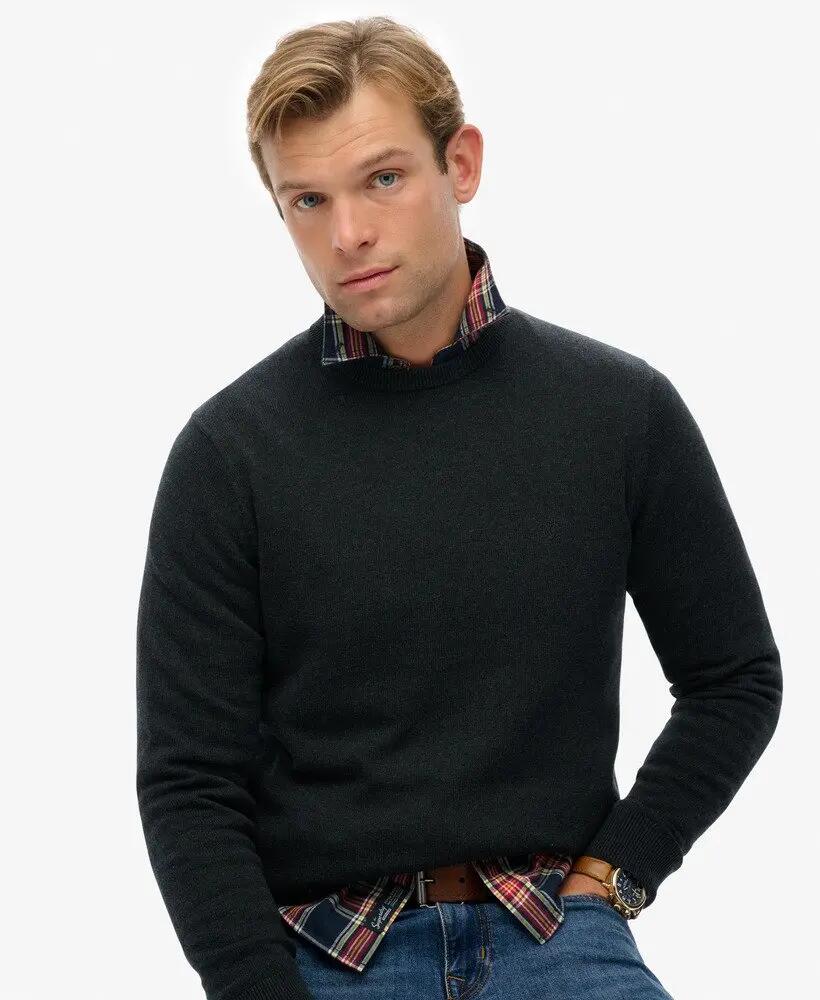 superdry Essentials Cotton Jumper – Camisão em algodão orgânico, corte relaxed 2/6
