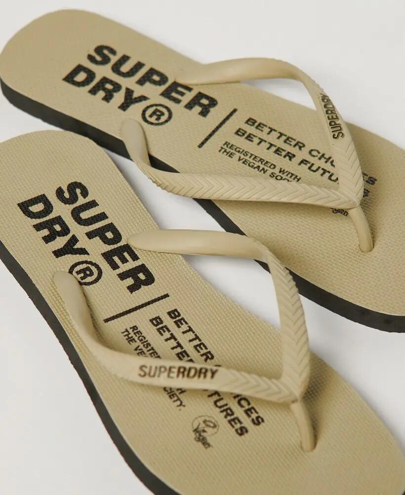 superdry Studios Flip Flops aus Gummi – minimalistisches Design STONE WASH 3/4