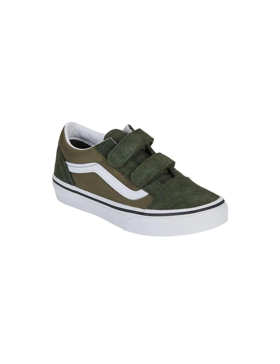Zapatillas para Mujer Vans Old skool velcro Verde 3/5