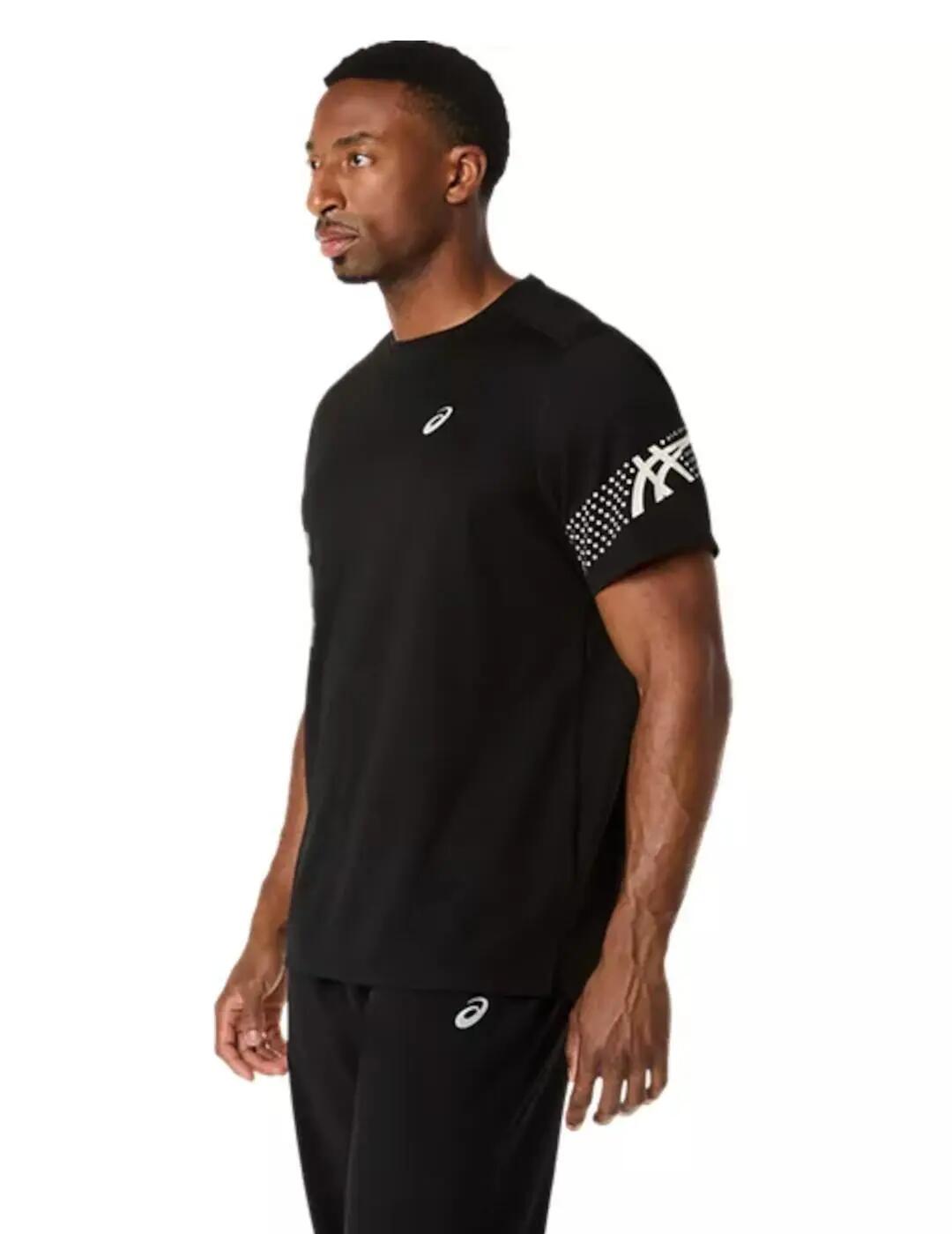 Kurzarm-T-Shirt für Herren Asics Icon Schwarz. 2/5