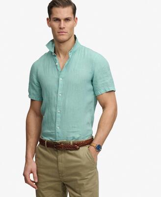 Superdry geborduurd vacation linnen overhemd – relaxed fit