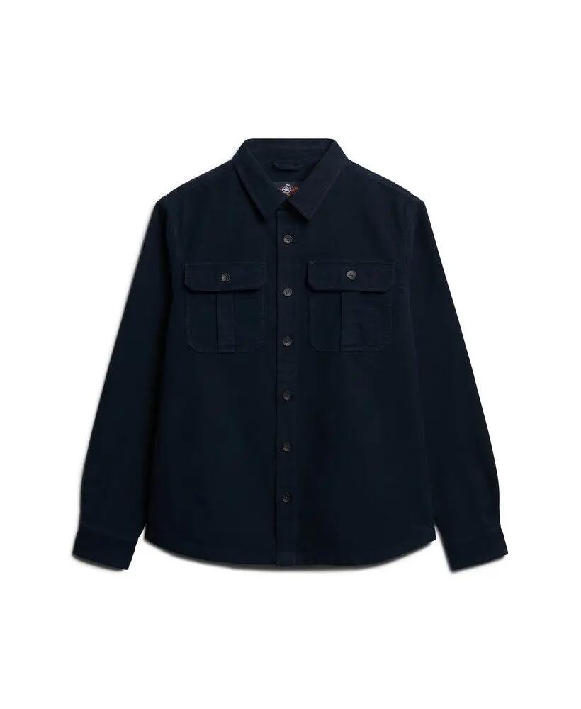 superdry Merchant Cpo Overshirt in cotone - ECLIPSE NAVY 6/6