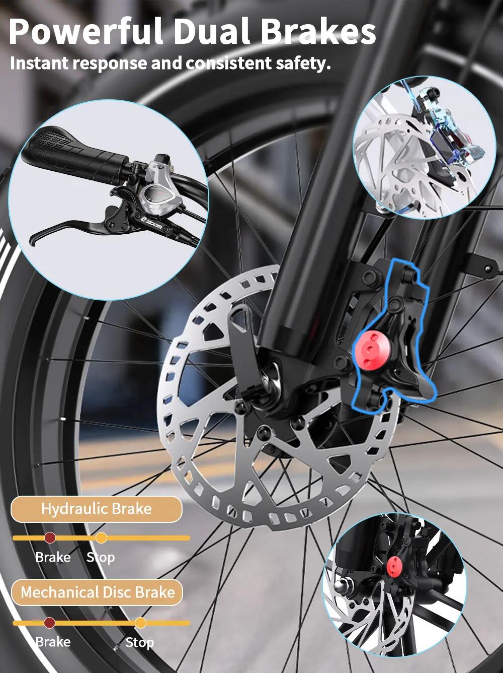 Bicicleta eléctrica para adultos ONESPORT W77, batería 48V 18Ah, neumáticos 20" 9/11