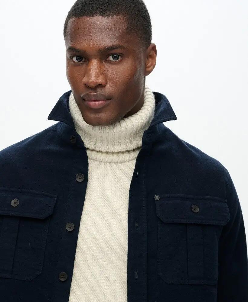 superdry Merchant Cpo Overshirt in cotone - ECLIPSE NAVY 3/6