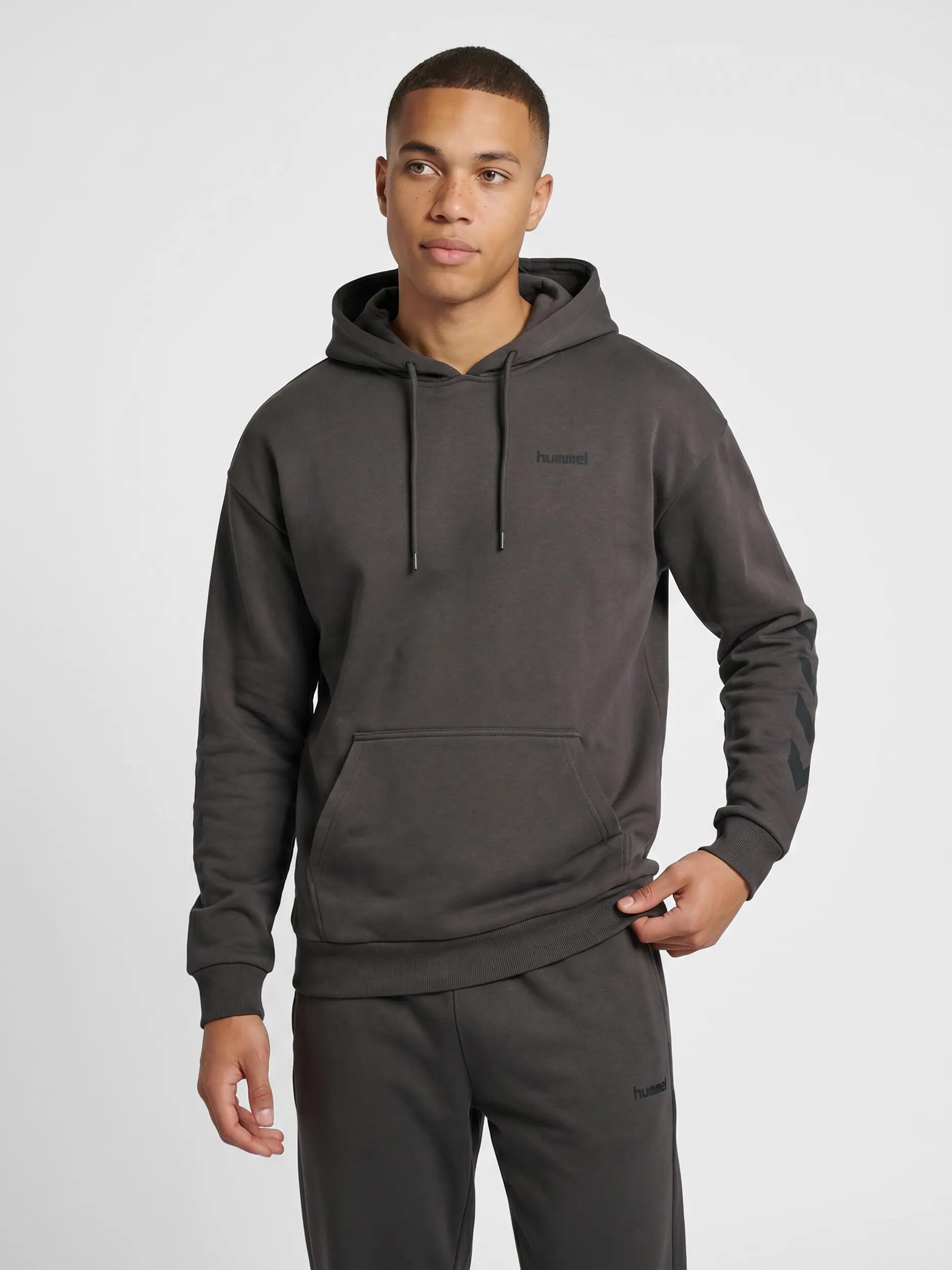 hummel Zip Jacket hmlKEEPER CHEVRON ZIP HOODIE in cotone biologico, SHALE 5/5