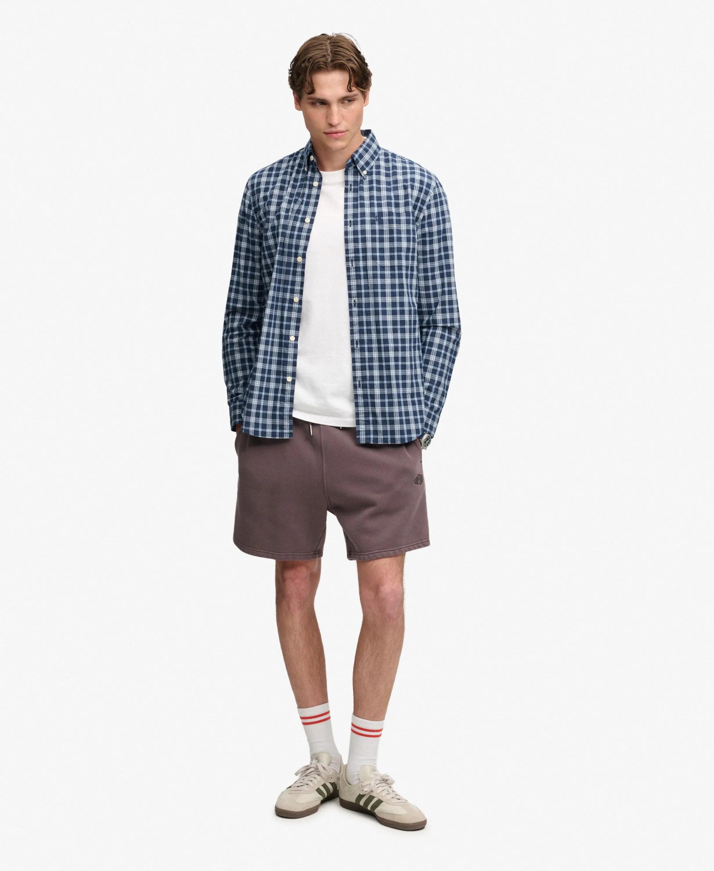 superdry Micro Logo Shorts in cotone riciclato — Shale Dark Grey 2/7