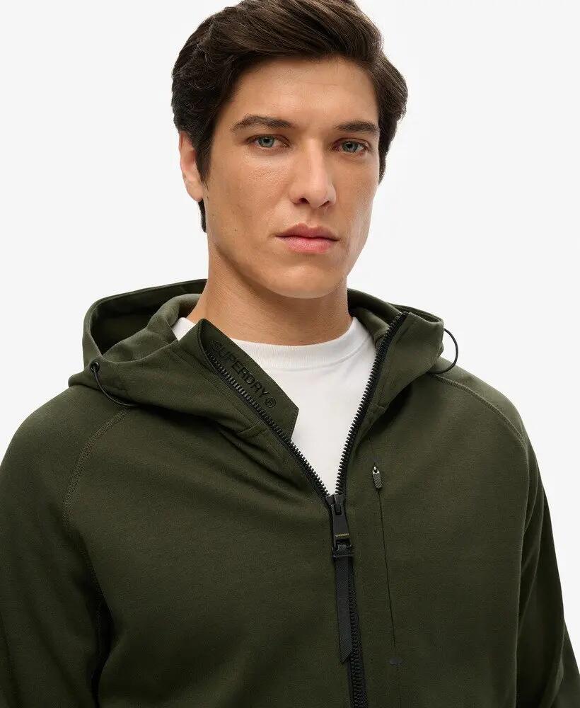 superdry Tech Logo Loose Ziphood sweat com capuz e fecho corte largo 3/4