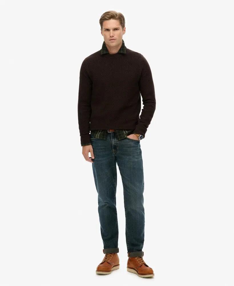 superdry Lichtgewicht katoenen trui met structuur 3/5