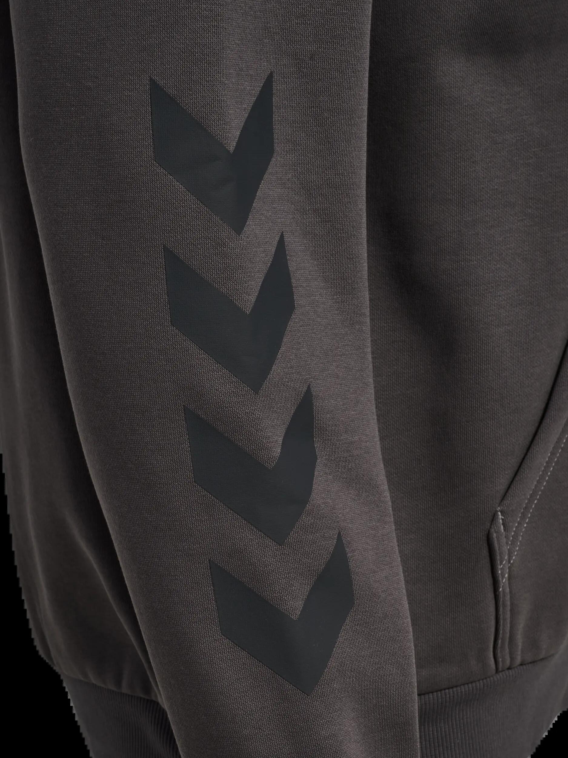 hummel Zip Jacket hmlKEEPER CHEVRON ZIP HOODIE in cotone biologico, SHALE 3/5