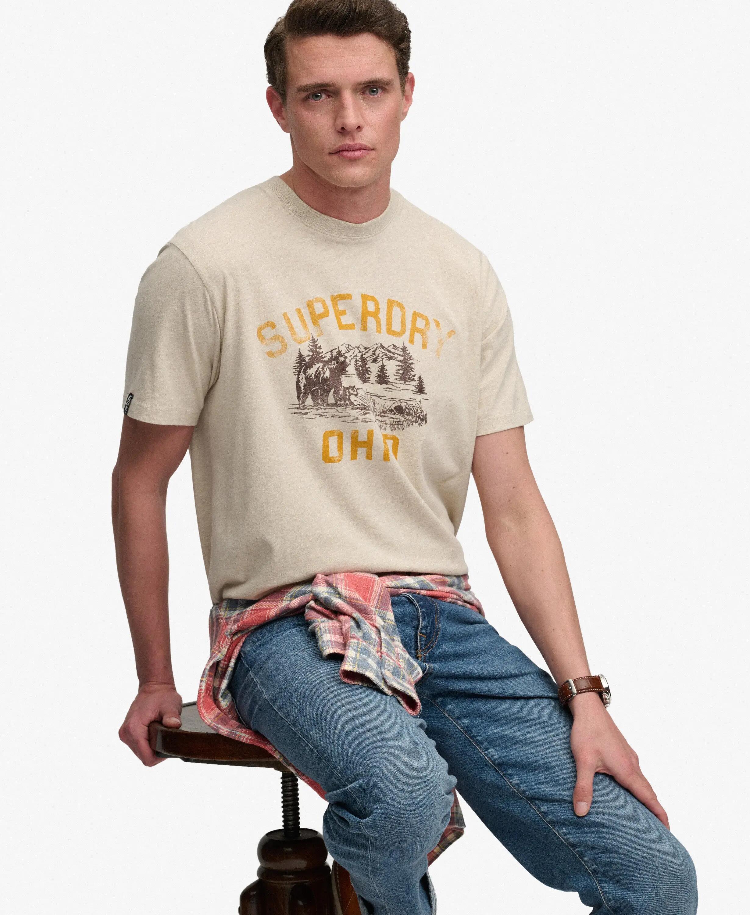 superdry Wild Frontier T-Shirt Loose Fit in cotone 3/5
