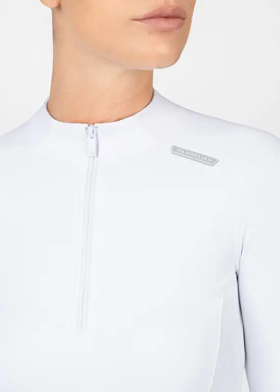 Camiseta Base Manga Larga Mujer Equitación Maximilian Origin Blanco 6/7