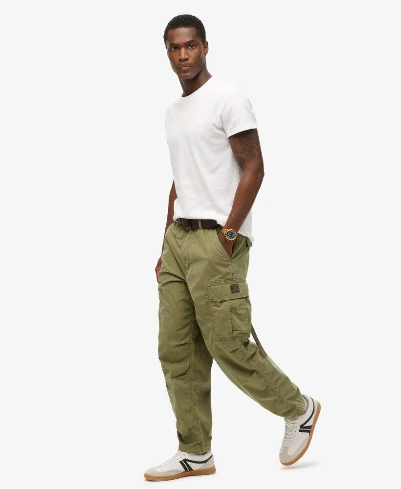 superdry Vintage Parachute Cargo-broek van biologisch katoen – Hushed Olive 4/7