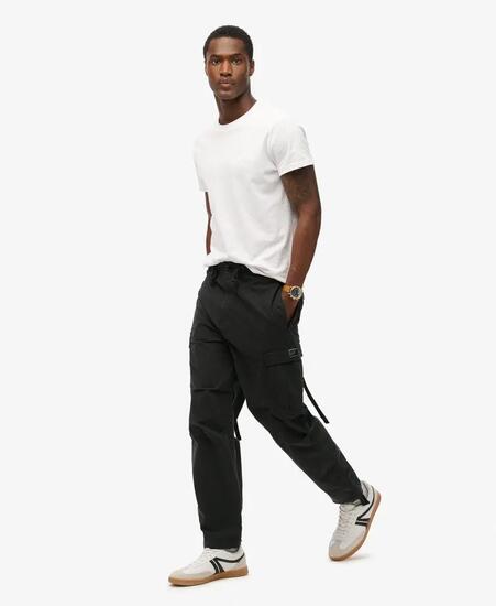 superdry Parachute Grip Trousers – Pantalon cargo ample en coton biologique