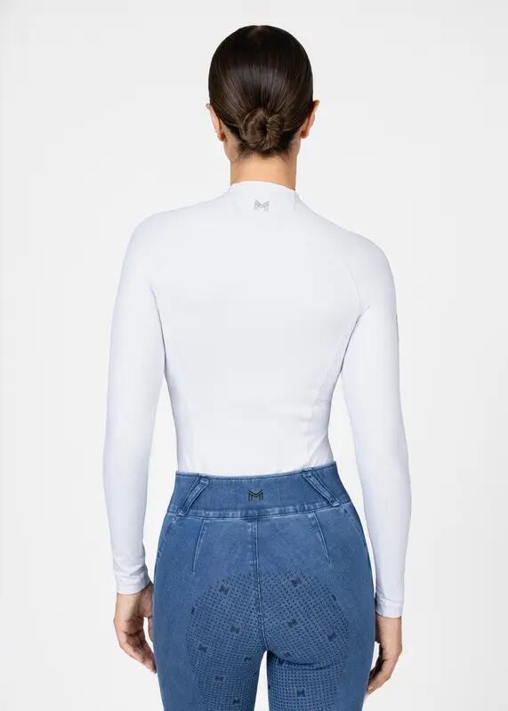 Camiseta Base Manga Larga Mujer Equitación Maximilian Origin Blanco 3/7