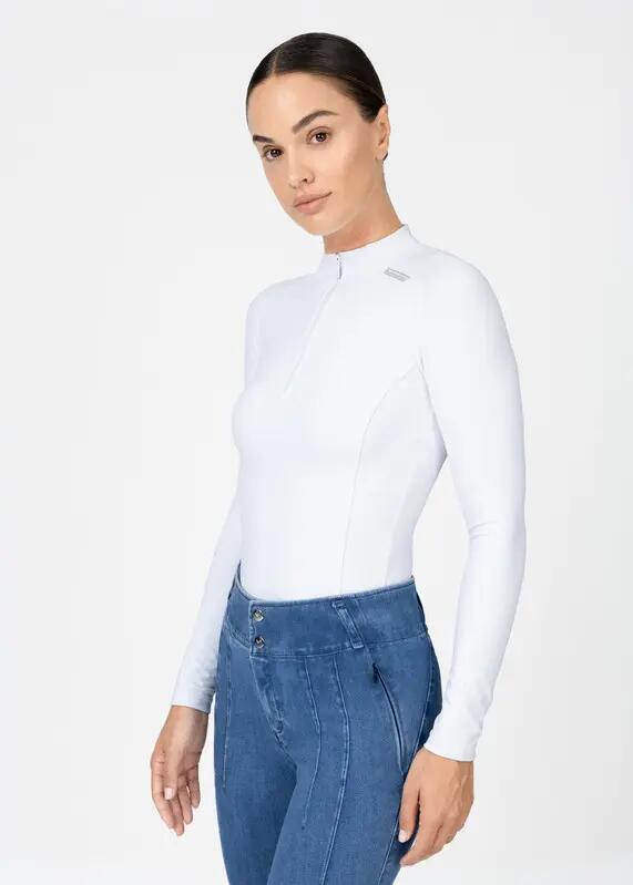 Camiseta Base Manga Larga Mujer Equitación Maximilian Origin Blanco 2/7