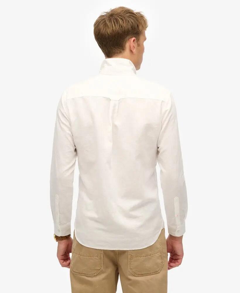superdry Camicia manica lunga Cotone-Lino Relaxed fit 4/4