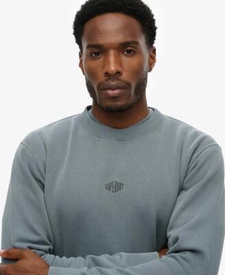 Superdry micro logo crew heren sweater loose fit