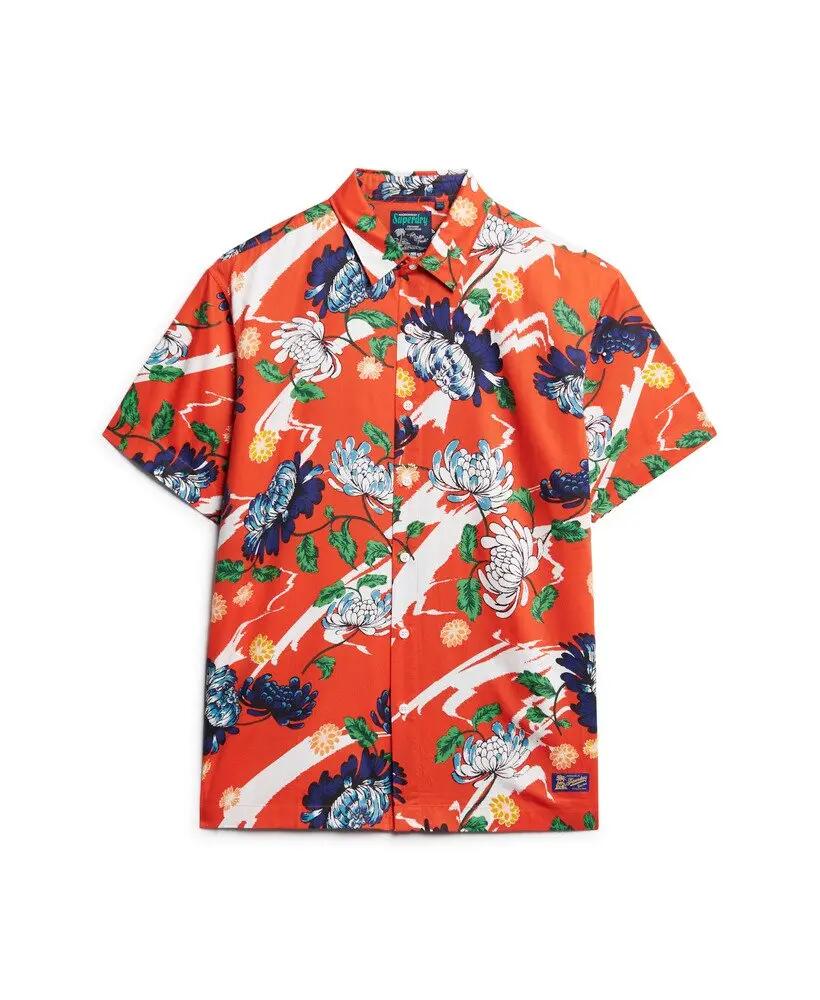 superdry Camisa hawaiana manga corta Aya Burnt Orange Floral 7/7