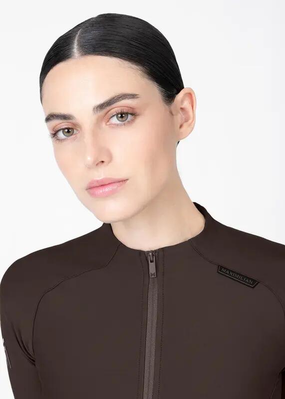 Camiseta Base Manga Larga Mujer Equitación Maximilian Origin Chocolate 6/7