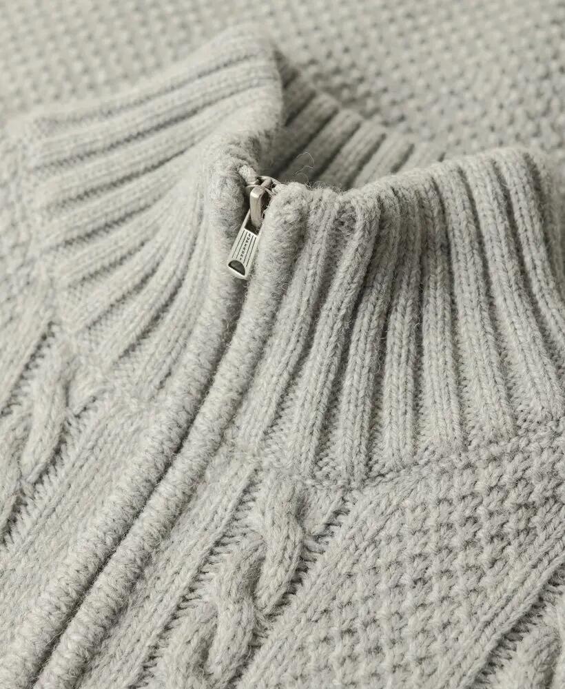 superdry Maglione Vintage Jacob a trecce con mezza zip 5/6