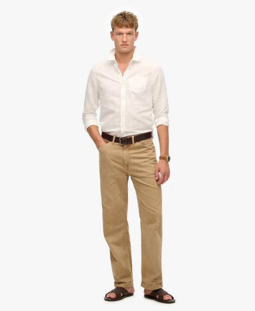 superdry Camicia manica lunga Cotone-Lino Relaxed fit 2/4