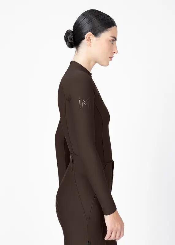 Camiseta Base Manga Larga Mujer Equitación Maximilian Origin Chocolate 4/7