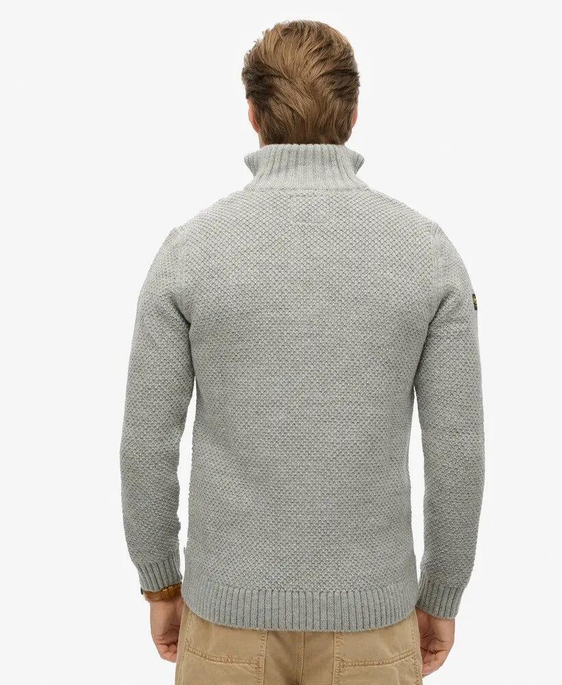 superdry Maglione Vintage Jacob a trecce con mezza zip 4/6