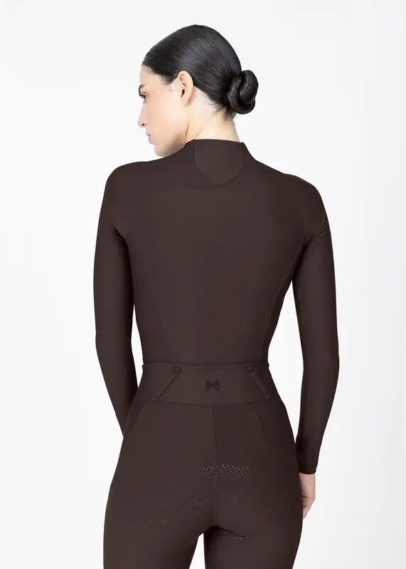 Camiseta Base Manga Larga Mujer Equitación Maximilian Origin Chocolate 3/7