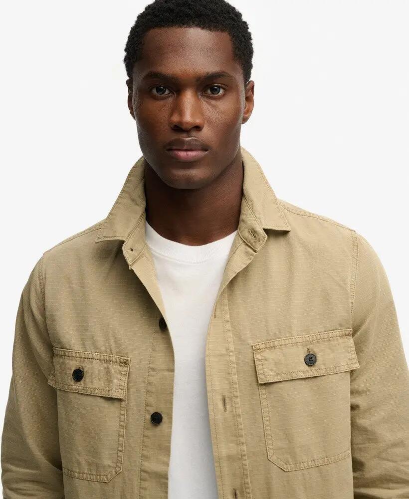 superdry Military Long Sleeve Shirt – camicia manica lunga in cotone ripstop 4/7