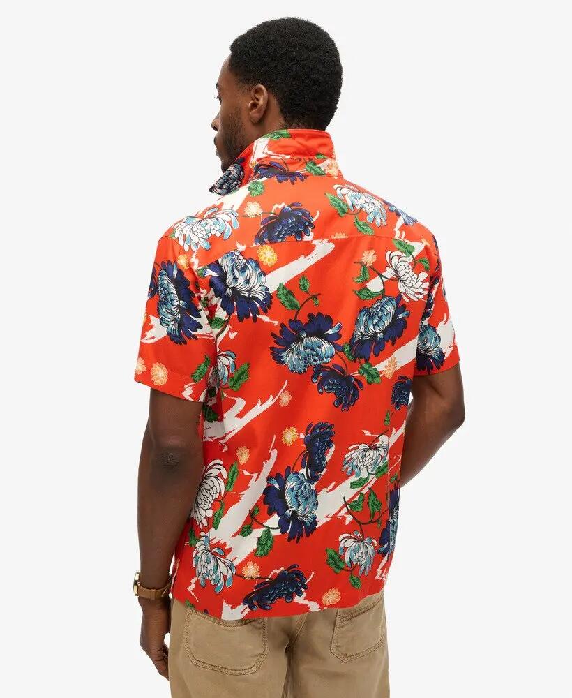 superdry Camisa hawaiana manga corta Aya Burnt Orange Floral 4/7