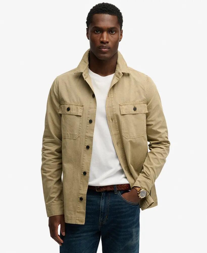 superdry Military Long Sleeve Shirt – camicia manica lunga in cotone ripstop 2/7