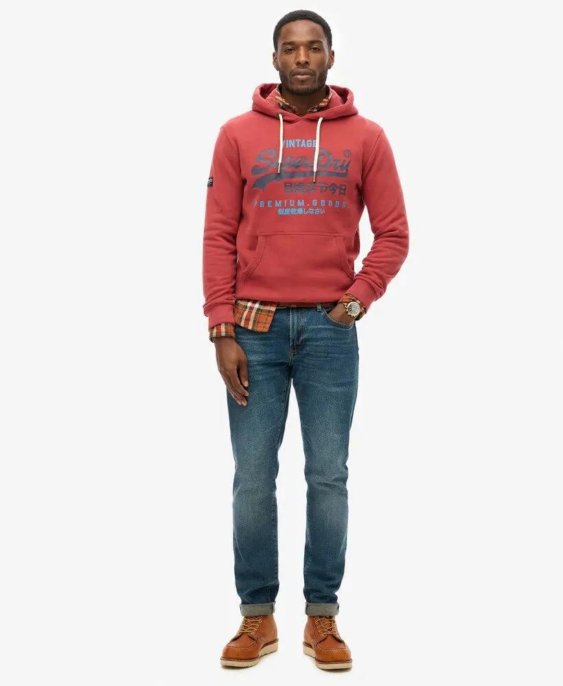 superdry Classic Vintage Logo Heritage Hoodie – algodão escovado, logo retro 2/6