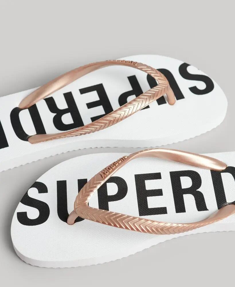 superdry Code Core Sport Japonki gumowe - Optic/Metallic Rose 4/4