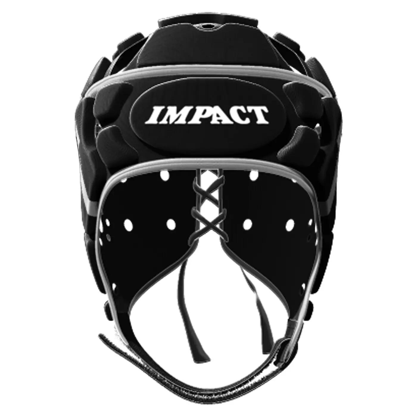 Casco da rugby Impact V2 Lightning Bolt nero e bianco 3/3