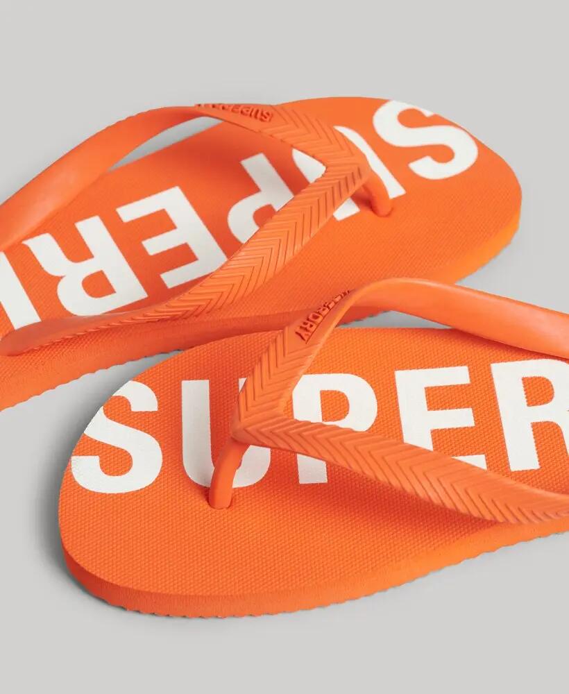 superdry Code Core Sport Teenslippers Rubber Orange/Optic 3/4