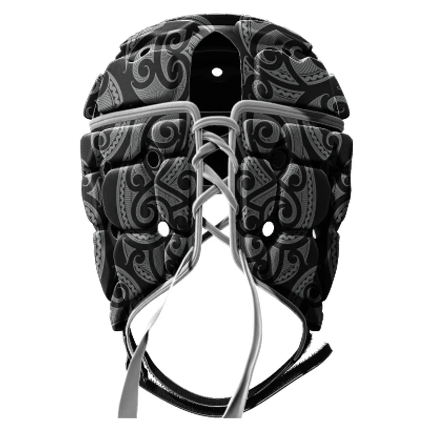 Casco da rugby Impact V2 Tribal nero e grigio 2/3