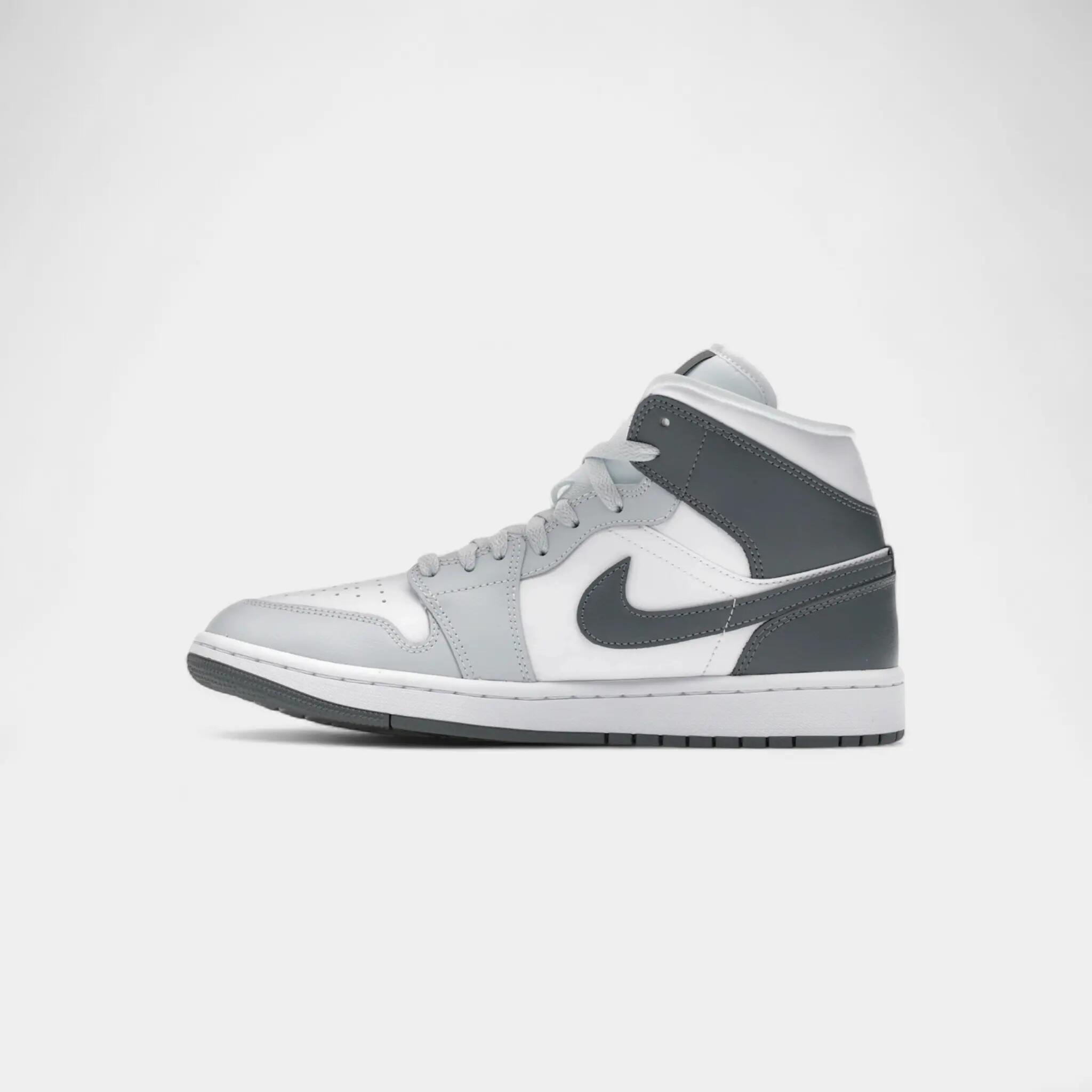 Jordan 1 Mid White Smoke Grey (Women's) 4/5
