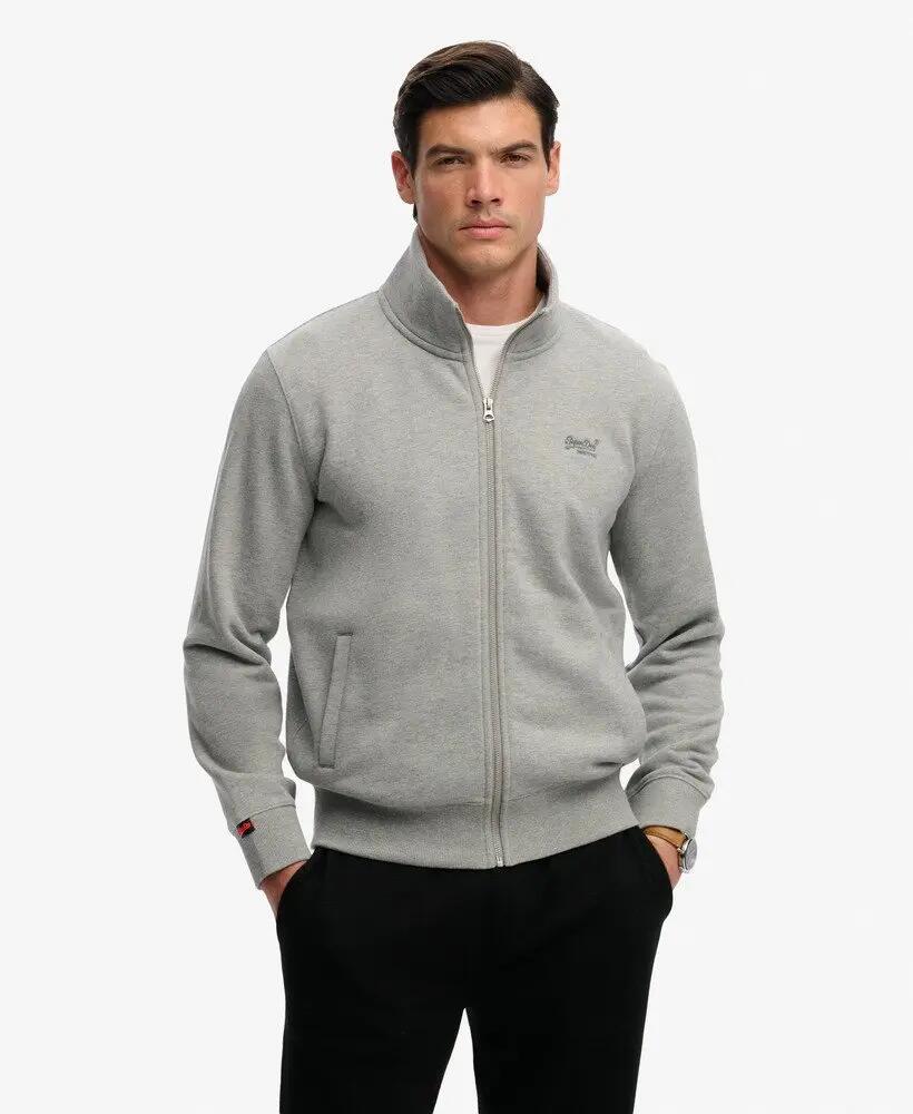 superdry Essential Logo Track Top – felpa track loose in cotone riciclato 5/6
