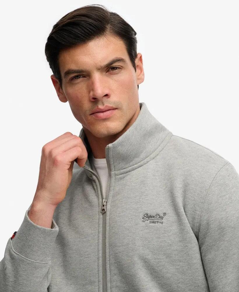 superdry Essential Logo Track Top – felpa track loose in cotone riciclato 4/6