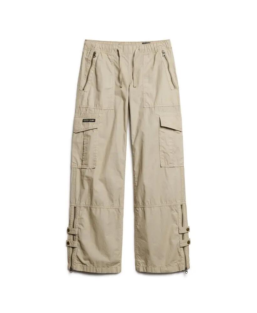 superdry Calças cargo cintura baixa perna larga em algodão 5/5