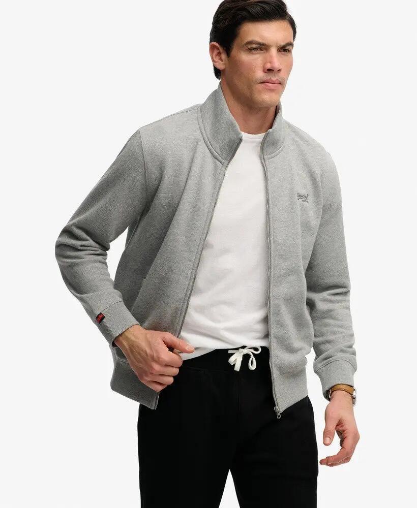 superdry Essential Logo Track Top – felpa track loose in cotone riciclato 2/6