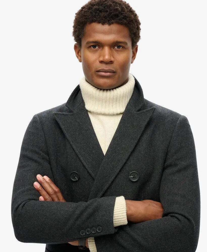superdry Casaco The Merchant Store Town Coat – Mistura de lã 3/7