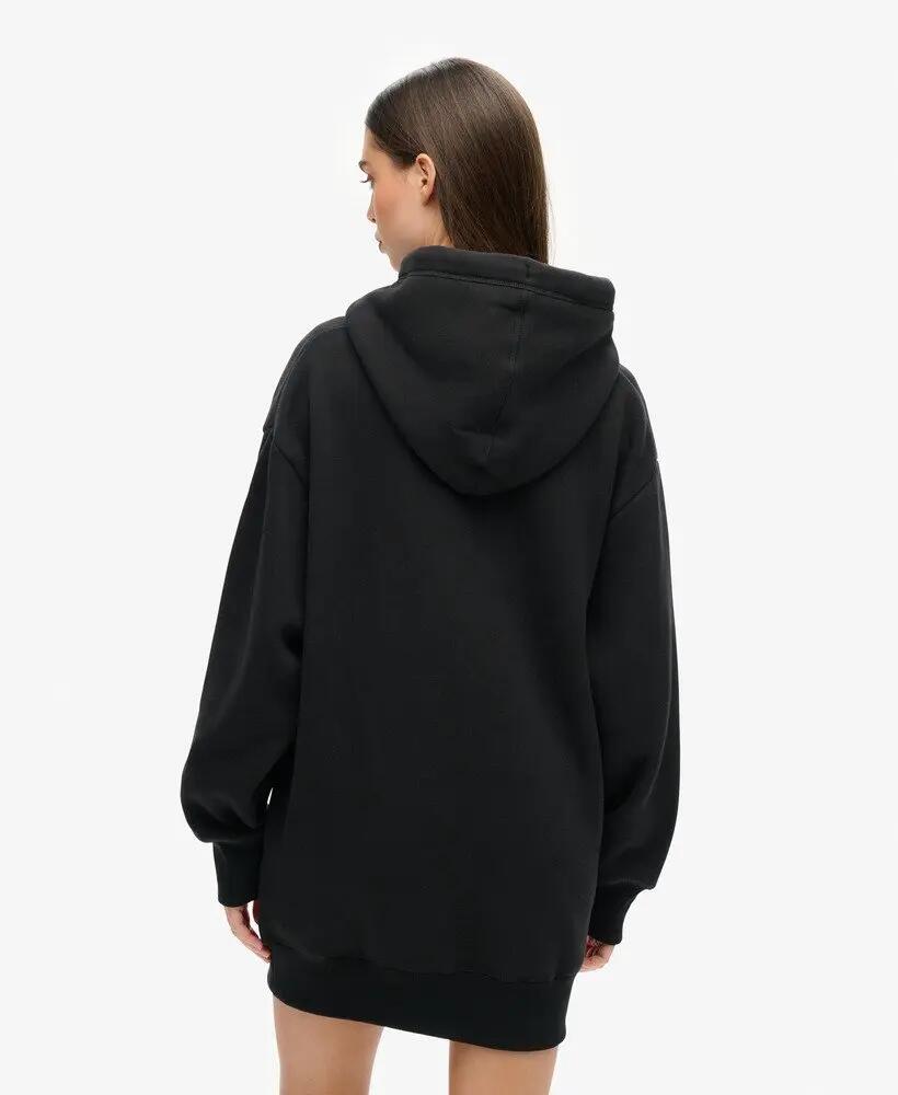 superdry Vestido sweat em algodão orgânico com logo bordado 4/4