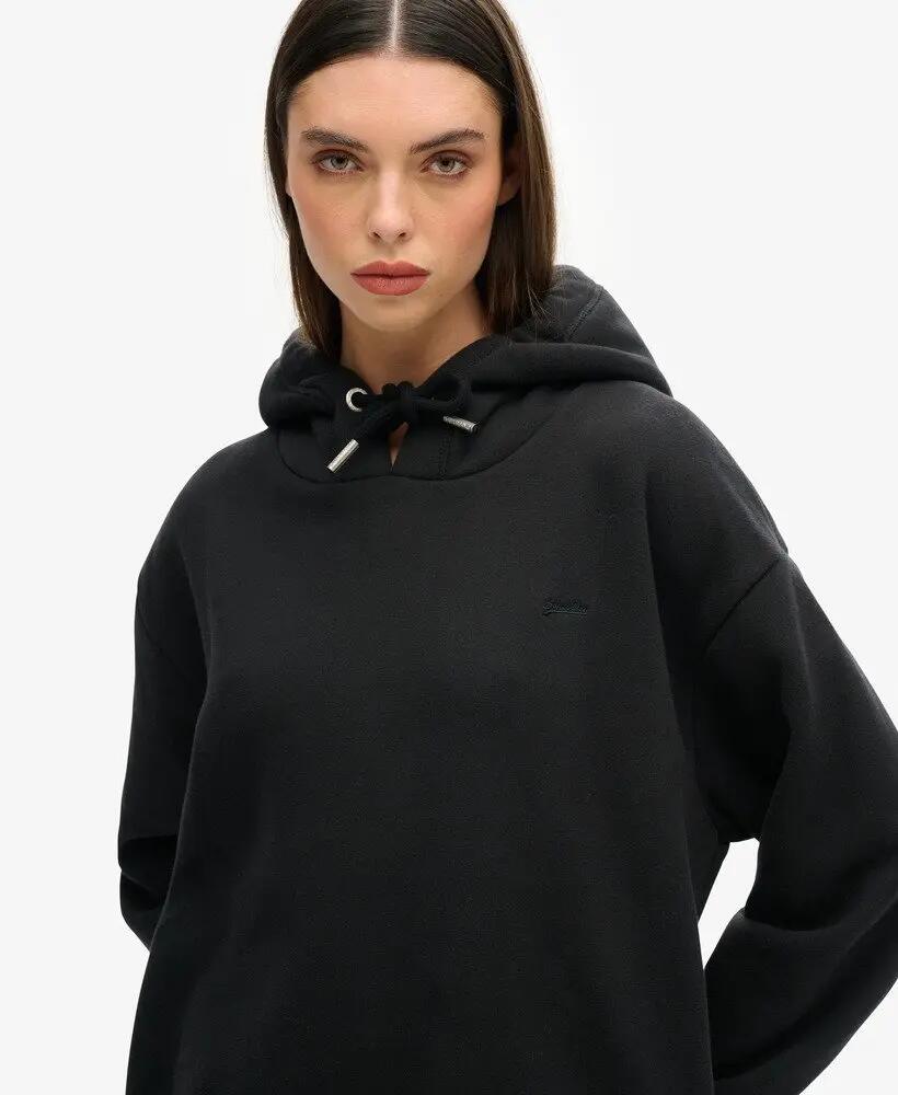 superdry Vestido sweat em algodão orgânico com logo bordado 3/4