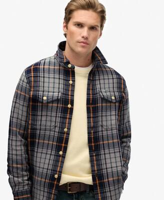 Superdry the merchant store heavy checked shirt – 100% organisch katoen