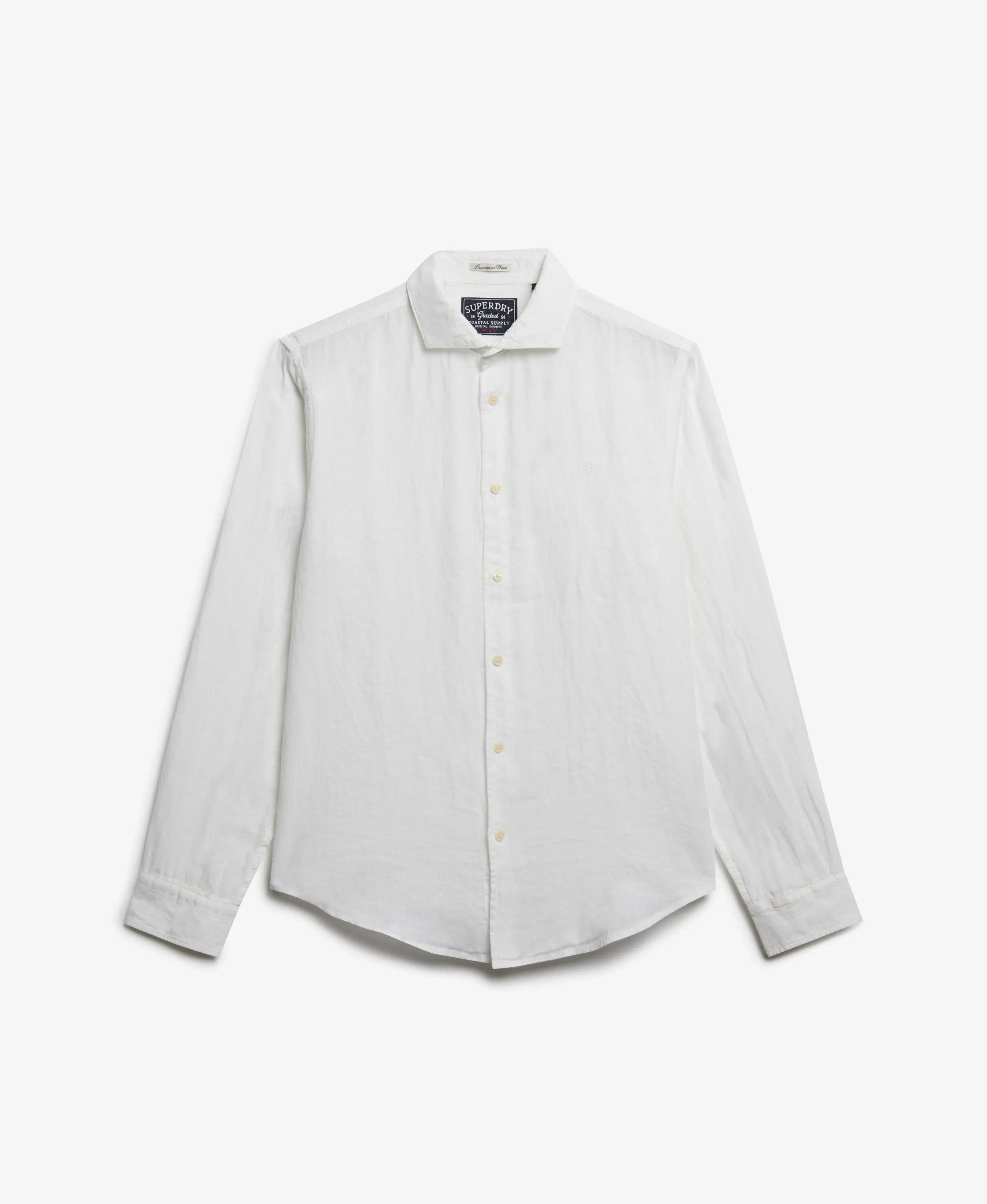 superdry Camicia Riviera maniche lunghe in lino – Vestibilità relaxed 5/5
