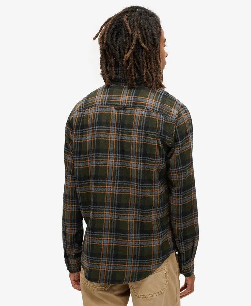 superdry Camisa Lumberjack de algodão manga comprida Buckshot Check Olive 4/7