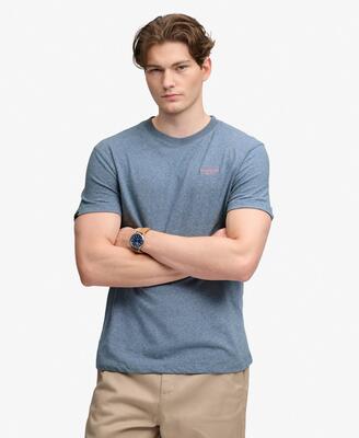 Superdry t-shirt essential stacked logo geborduurd van biologisch katoen –