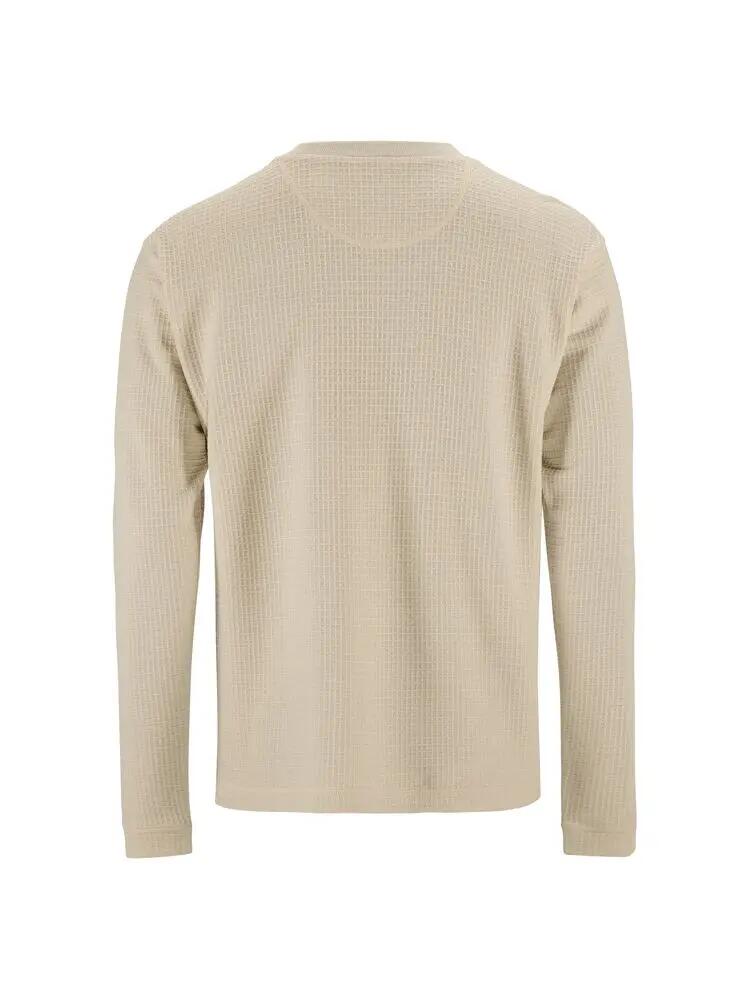 craft Wool Waffle RN M — T-shirt gola redonda em lyocell e lã 4/7
